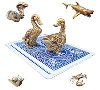 Poker Totems | Poker Card Guard | Brass Animals Edition | 44 Designs To Choose From | Heavy Weighted Card Protectors | Minature Metal Ornaments | Lucky Charms (The Pair Of Ducks)