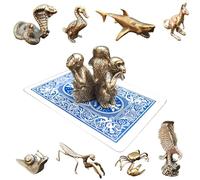 Poker Totems | Poker Card Guard | Brass Animals Edition | 44 Designs To Choose From | Heavy Weighted Card Protectors | Minature Metal Ornaments | Lucky Charms (The Three Wise Monkeys)