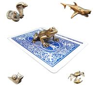 Poker Totems | Poker Card Guard | Brass Animals Edition | 44 Designs To Choose From | Heavy Weighted Card Protectors | Minature Metal Ornaments | Lucky Charms (The Frog)