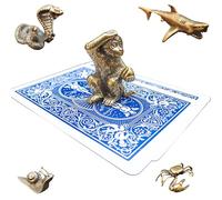 Poker Totems | Poker Card Guard | Brass Animals Edition | 44 Designs To Choose From | Heavy Weighted Card Protectors | Minature Metal Ornaments | Lucky Charms (The Monkey)
