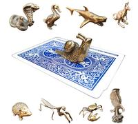 Poker Totems | Poker Card Guard | Brass Animals Edition | 44 Designs To Choose From | Heavy Weighted Card Protectors | Minature Metal Ornaments | Lucky Charms (The Snail)