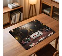 Poker Tournament Desk Mat Washable Table Protector Waterproof Table Cover Protector Desk Placemats Heat Resistant Non-Slip Desks Cover for Desktop, Coffee Dining Tables 60x50cm