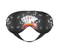 Poker Tournament Printing Reversible Design Sleep Mask, Ideal for Camping, Meditation & Shifts, Snug Fit,No Light Leakage