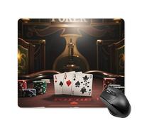 Poker Tournament Square Mouse Pad Portable Computer Mousepad with Non-Slip Rubber Base 18 * 22cm Ultra-Thin Gaming Mouse Mat for Computer Laptop Office Desk Accessories