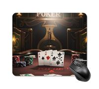 Poker Tournament Square Mouse Pad Portable Computer Mousepad with Non-Slip Rubber Base 25 * 30cm Ultra-Thin Gaming Mouse Mat for Computer Laptop Office Desk Accessories