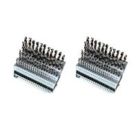 PokFhgur 120X Industrial-Grade Full-Grinding Small Twist Drill 60PC High-Speed Steel Round Shank Number Drill Box
