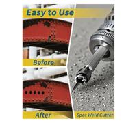 PokFhgur 13 Pieces Spot Weld Cutter Set,Double Sided 3/8" 5/16" HSS Drill Bits, Titanium Coated Cobalt for Metal& Wood