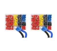 PokFhgur 1500pcs Twin Wire Ferrules Kit Wire Terminal Ferrules Crimp Connector Twin Ferrules Dual Bootlace Ferrule Teminator Kit