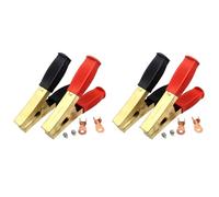 PokFhgur 2 Pair Battery Jumper Cable Clamps, Crocodile Clamps, 1000A Pure Brass Cable Wire Clips Suitable for Car Truck Boat