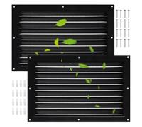 PokFhgur 2 Pcs Attic Vent 8" X 12" Metal Shed Vents Louver Vent Boost Ventilation and Guard Against Moisture for Indoor Outdoor Garage Attic Ceiling