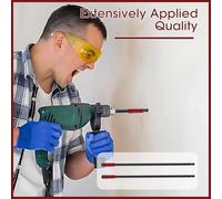 PokFhgur 2 PCS Magnetic Drill Bit Extension Holder 300mm 12inch Long Drill Bit Extender Strong Magnet Shank Hand-Held 1/4 Inch Quick-Change Hex Shank Steel Screwdriver Extension for Impact Driver