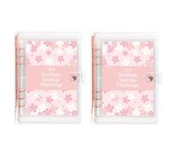 PokFhgur 2PCS 100 Envelope Challenge Binder Easy and Fun Way to Save 5, 050 Budget Binder Set Kit