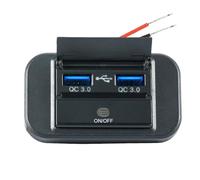 PokFhgur 2Piece 36W Dual QC3.0 USB Car Charger Socket Power Outlet 12V 24V Car Charger Switch Panel with Cap