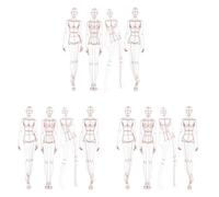 PokFhgur 3X Fashion Illustration Rulers Sketching Templates Ruler Sewing Humanoid Patterns Design Clothing Measuring,Type A