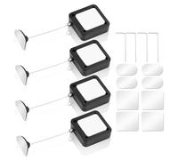 PokFhgur 4 Pack 6.5ft Retractable Remote Control Tether with Adjustable Locking Cord, TV Remote Finder Finding Security Lanyard