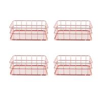 PokFhgur 4X Storage Basket Metal Wire Bathroom Shelves Makeup Organiser Brush Pen Holder Wire Mesh Bathroom Toiletries Basket