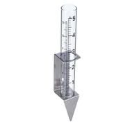 PokFhgur 5 Inch Capacity Rain Gauge Outdoor with Tube,2 in 1 Stainless Steel Holder - Precise Rain Measurement for Garden,Lawns