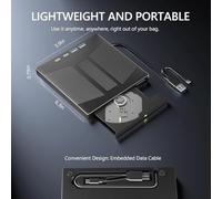 PokFhgur 7 in 1 External Blu Ray Drive 3D Portable External Bluray Drive Burner Optical Bluray Drive Support 100G Disc Read&Write for PC Laptop