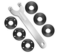 PokFhgur 7PCS Angle Grinder Nut & Wrench Kit Premium 5/8-11 Thread Flange Metal Lock Nut 5/8-11 Thread Flange Metal Lock Nut 4.5"/5"/7" Angle Grinders Parts