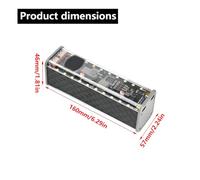 PokFhgur 8 Sections 18650 Battery Case PD 45W Super Fast Charging Rechargeable Case Weldless Battery Case 8 Slots 18650 DIY Power Bank Case Black