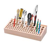 PokFhgur 98 Holes Leather Craft Tool Leather Working Tool Holder for Leather Working and Punch Tools Organizer Storage A