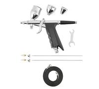 PokFhgur Airbrush Kit Silver & Black Airbrush Tool Set for Painting Nails Cake Tattoo Makeup