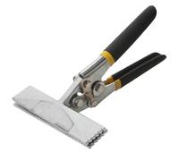 PokFhgur Bending Pliers with Dipped Cushion Handle, Hand Seamer, 6 Inch Straight Jaw Sheet Bender Tool for Flattening Metal