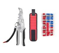 PokFhgur Cable Tool Set Multi-Function Elbow Wire Stripper with Spring Keychain Magnetic Wrist Cold Terminal Set