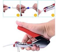 PokFhgur Coax Cable Crimper Tool Kit, Rg6 Rg59 Coaxial Compression Tool, Wire Stripper, 10pcs RG6 F Connectors