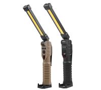 PokFhgur COB Folding LED Work Light Portable Handheld Flashlight Torches Emergency Red SOS Strobe Car Inspection Lamp 2 Packs