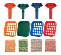 PokFhgur Coin Sorter Tray 4 Color Coded Coin Separator Trays with 100 PCS Coin Wrappers Assorted