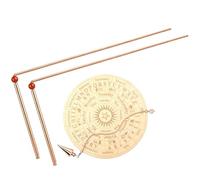 PokFhgur Copper Dowsing Rod Pendulum Tool Set for Spiritual for Water Line Locating Detection, Treasure Finding Gift