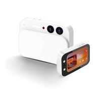 PokFhgur DC107 Touch Screen Slider 4K 2.8-Inch CCD High-Definition Digital Camera for Music 64MP with Beauty Filter White