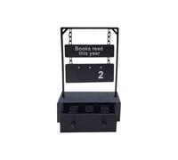 PokFhgur Digital Storage for Classrooms Libraries Reading Challenges Manual Rotation Update Hanging Book Counter Black