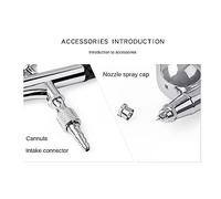 PokFhgur Double Action Airbrush Kit Air Brushes 0.3mm for Painting Electric Airbrush Set for Painting Models, Auto Graphics