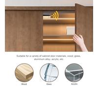 PokFhgur Double Side Induction for LED Strip/for Bar Light Cabinet Door Sensor Control Switch DC12V-24V Wardrobe Closet Cupboard B