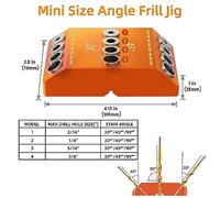 PokFhgur Drill Guide 30 45 90 Degree Angle 4 Size Drill Hole Lag Screw Drill Template Jig for DIY Wood Crafts Stair Wire Handrail Easy Install Easy to Use