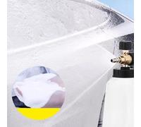 PokFhgur for Car Washer Pot 1L Capacity High Pressure 1/4 Inch Quick Connect Adjustable Nozzle for Car Boat Cleaning Black Red