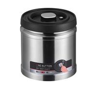 PokFhgur Grain Storage Tank, Moisture-Proof Stainless Steel Storage Box, Commercial Coffee Bean Storage Vacuum Sealed Tank 1600ml