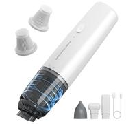 PokFhgur Handheld Vacuum Cordless for Car Home with HEPA Filter, Rechargeable Black for Car Vacuum Cleaner Portable White