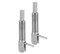 PokFhgur M16 L Spring Plunger Indexing Plunger Pin 2Pcs Retractable Stainless Steel Spring Loaded Telescopic Locking Pin