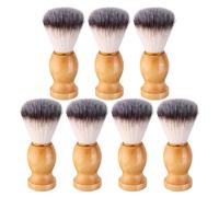 PokFhgur Men Shaving Brush Wood Handle, Salon Tools Hand Crafted Shaving Brush Wood Handle Shave Brushes 7Pcs