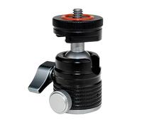 PokFhgur Mini Ball Head Tripod Head with Universal 1/4 Inch Screw Mounts for DSLR Cameras Flash Tripod Monopod Fill Light Easy Install Easy to Use