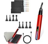 PokFhgur Mini Electric Reciprocating Sander USB Charging with 3-Speed Adjustable & 8 Sanding Heads Tool for DIY Crafts