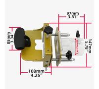 PokFhgur Mortising Jig 2 in 1 Slotting Bracket for 65mm Trimming Machine Invisibles Fasteners Punch Locator Linear Track Tool