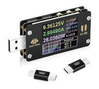 PokFhgur Multi-Function USB-C Power Meter Tester DC 4-25V 6.5A 1.77-Inch USB Multimeter Voltage and Current Meter