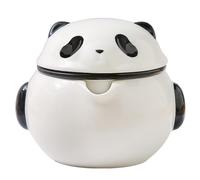 PokFhgur Portable Panda Travel Tea Set Ceramic Cup One Pot Three Cups Quick Tea Cup Outdoor Gift