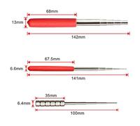 PokFhgur Ring Forming Tool for Jewelry Making Wire Wrapping, 3 Pcs Wire Looping Mandrels, 12 Sizes Black Jump Rings Red