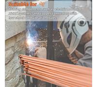 PokFhgur Round for Air Conditioner& Refrigerator Welding Rods- 45Pcs Copper Brazing Rods Industrial Grade for Metal Soldering