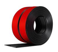 PokFhgur Stair Edge Protector Rubber Edging Guard Trim Self Adhesive for Outdoor Indoor Black